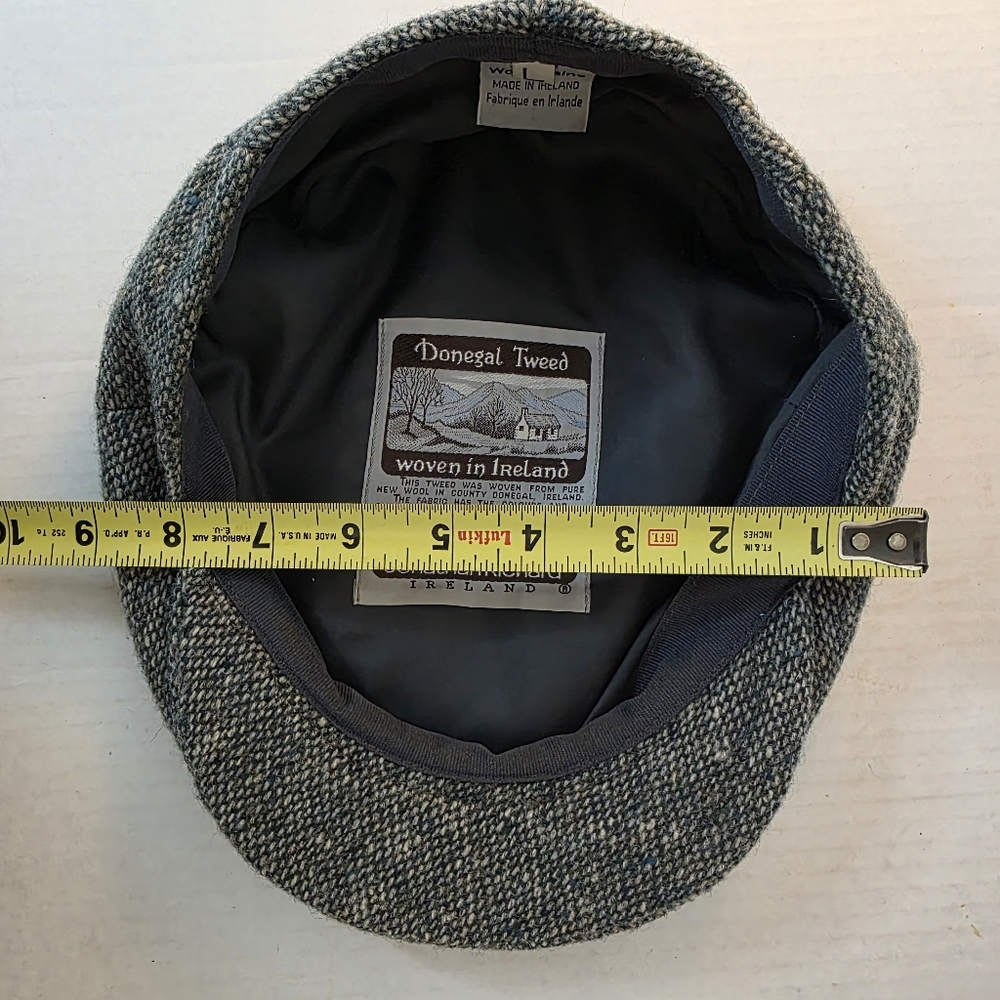 JONATHAN RICHARD Donagel Tweed Woven Cap Large. Vintage - Picture 11 of 12